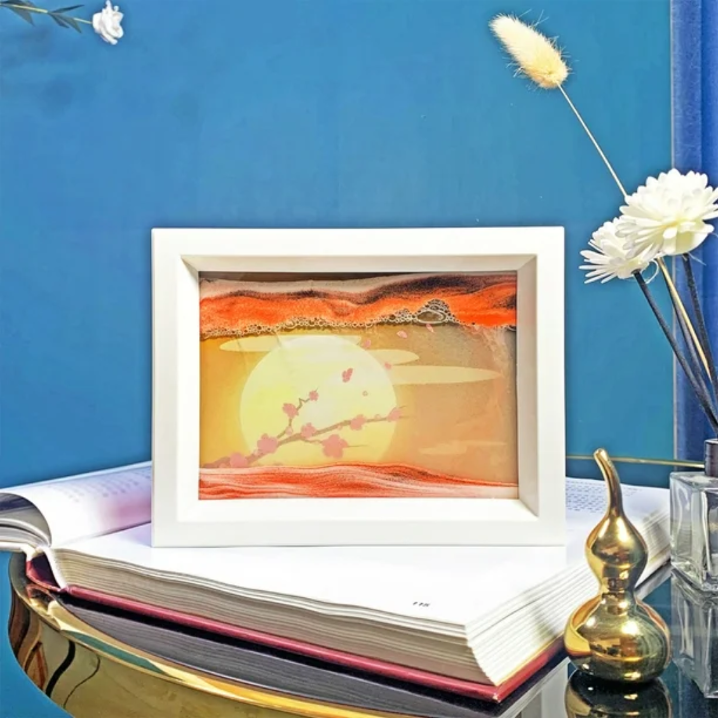 Tableau de Sable en Mouvement et miroir 3D – لوحة رملية ثلاثية الأبعاد مع مراة متحركة