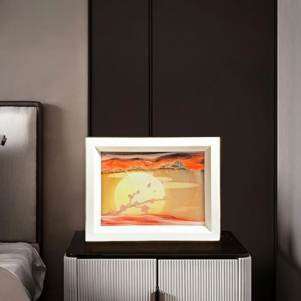 Tableau de Sable en Mouvement et miroir 3D – لوحة رملية ثلاثية الأبعاد مع مراة متحركة