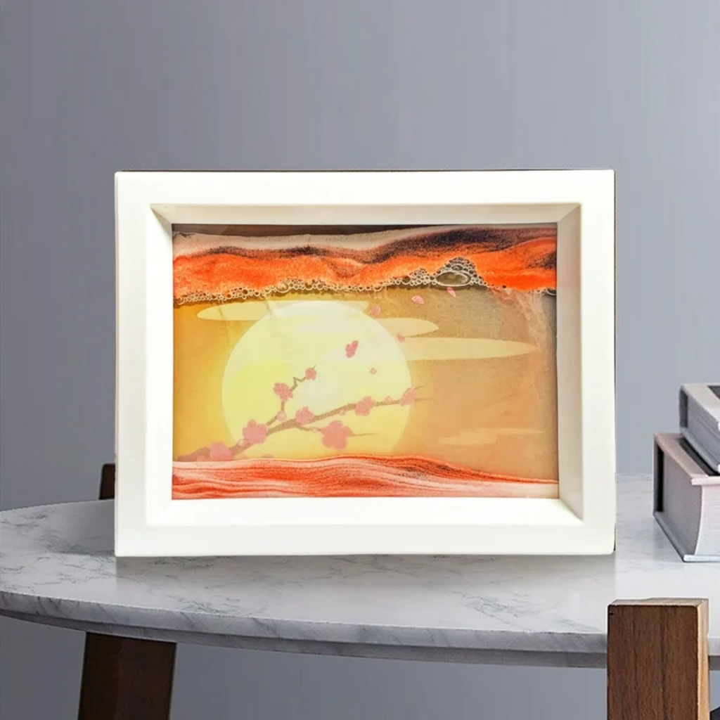 Tableau de Sable en Mouvement et miroir 3D – لوحة رملية ثلاثية الأبعاد مع مراة متحركة