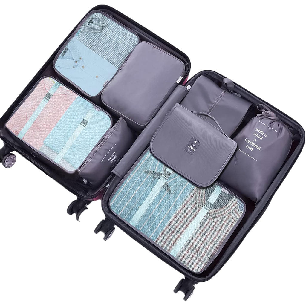 Organisateur Valise 8pcs Sac Rangement et Les Essentiels du Voyage