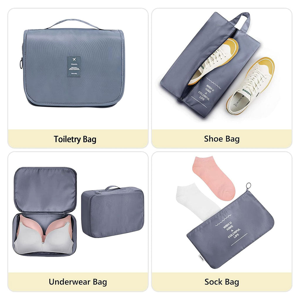 Organisateur Valise 8pcs Sac Rangement et Les Essentiels du Voyage