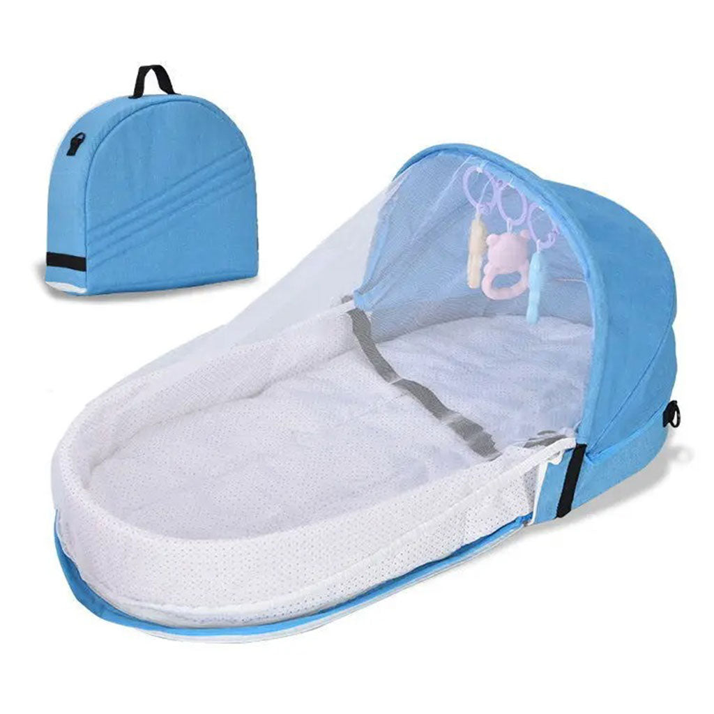 Lit et sac à langer pour enfants avec moustiquaire et auvent – سرير أطفال سهل النقل مع ناموسية مدمجة