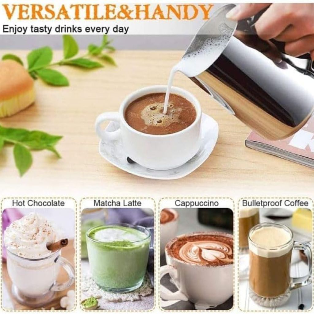 Mousseur à Lait 3 Vitesses Électrique Rechargeable – جهاز صنع رغوة الحليب الكهربائي القابل لإعادة الشحن