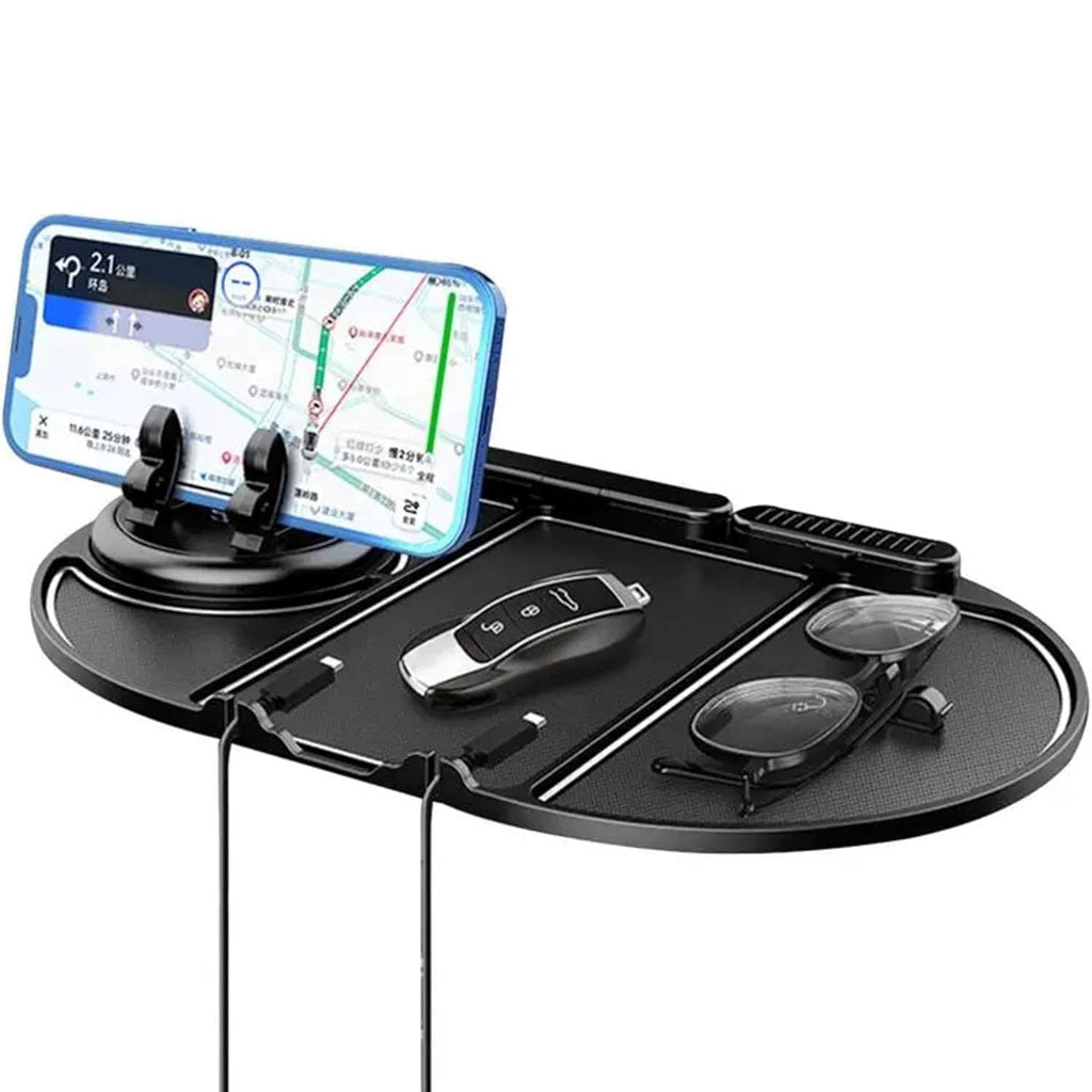 Tapis De Téléphone Antidérapant pour Voiture 6en1 Rotation à 360° – منظم أغراض في سيارة