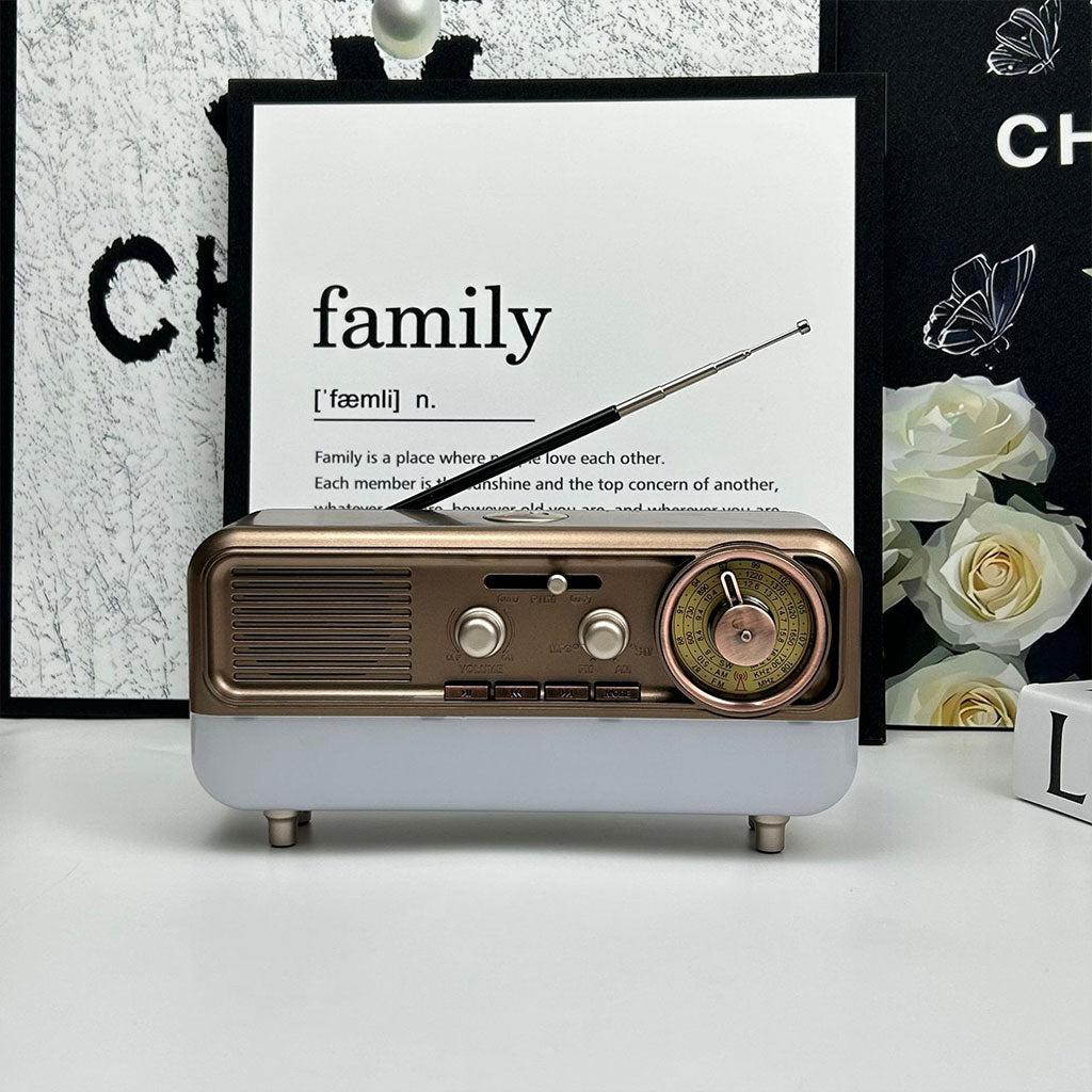 Radio Portable Rétro et Haut Parleur Bluetooth Style Vintage MD-1313BT – مكبر صوت بلوتوث