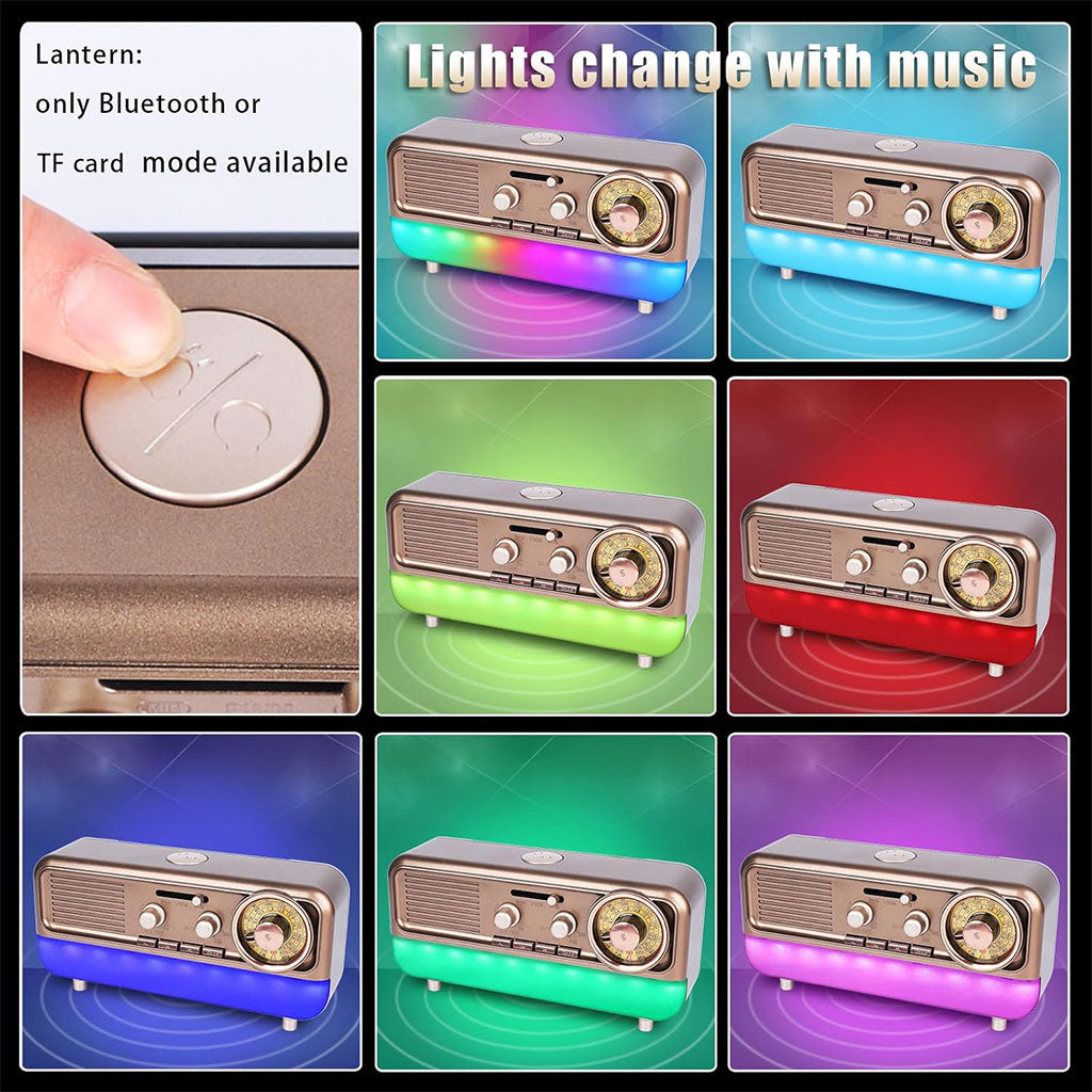Radio Portable Rétro et Haut Parleur Bluetooth Style Vintage MD-1313BT – مكبر صوت بلوتوث