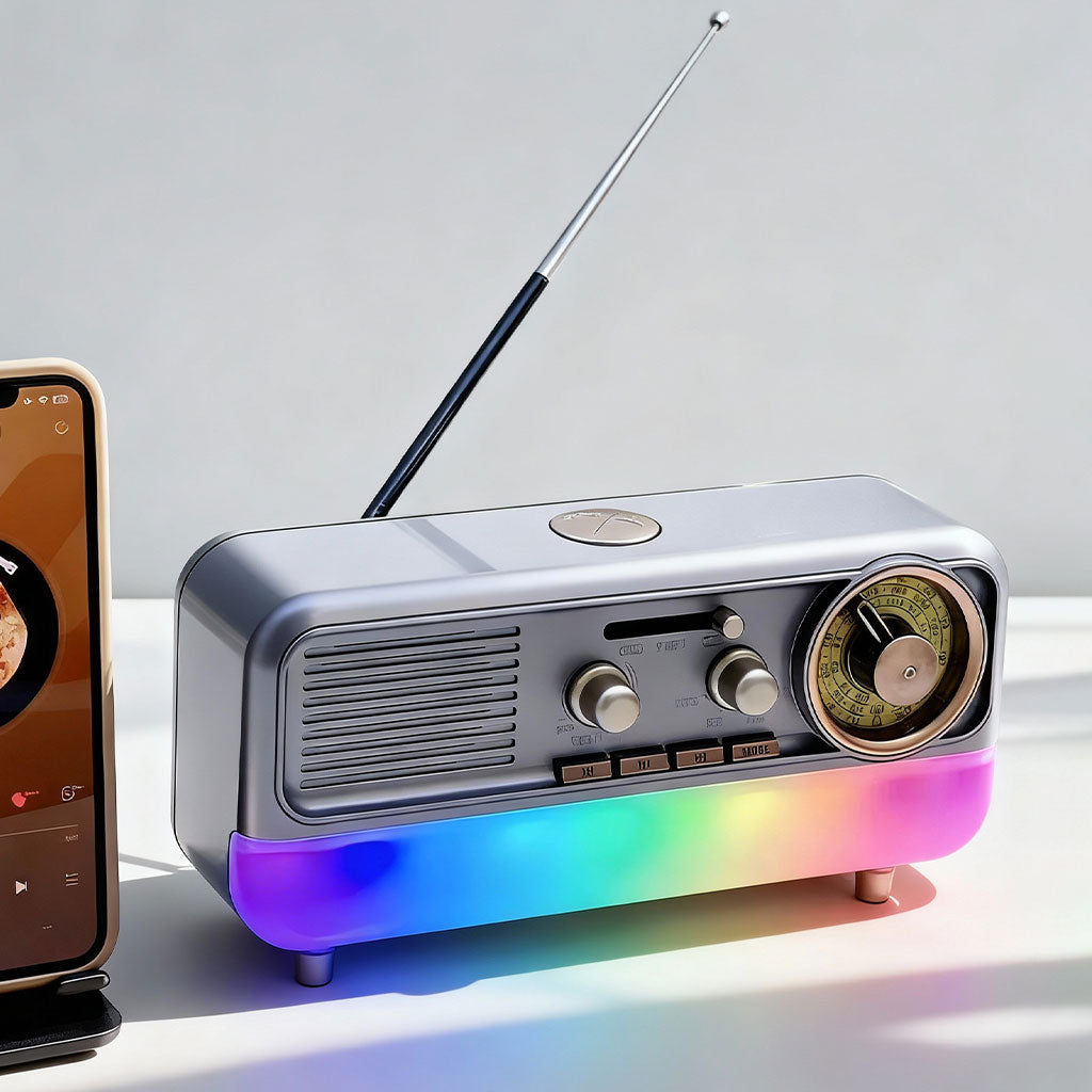 Radio Portable Rétro et Haut Parleur Bluetooth Style Vintage MD-1313BT – مكبر صوت بلوتوث