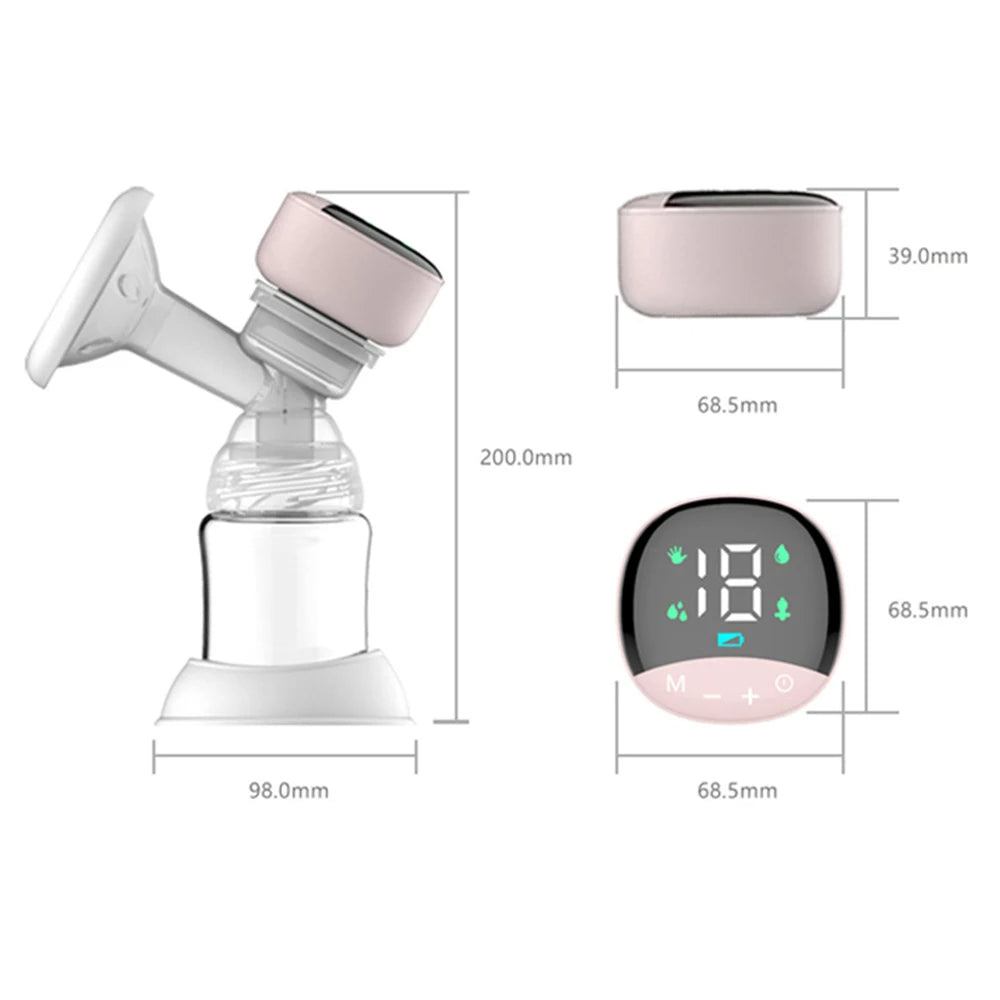 Tire-lait Électrique Intégré Mains Libres pour Allaitement, 4 Modes et 12 Réglables, Faible Bruit MY-374
