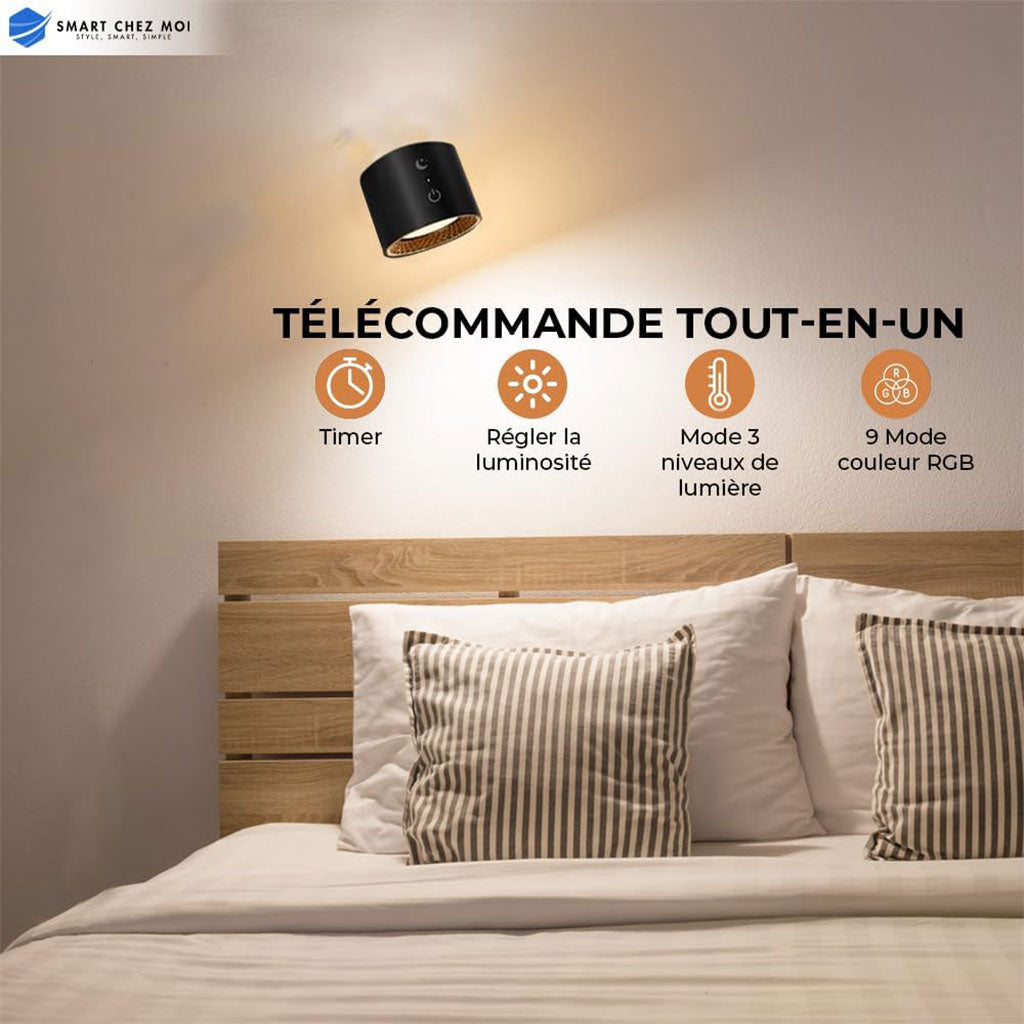 PACK X2 Applique murale Double Tète avec 3 températures de couleur et 3 niveaux