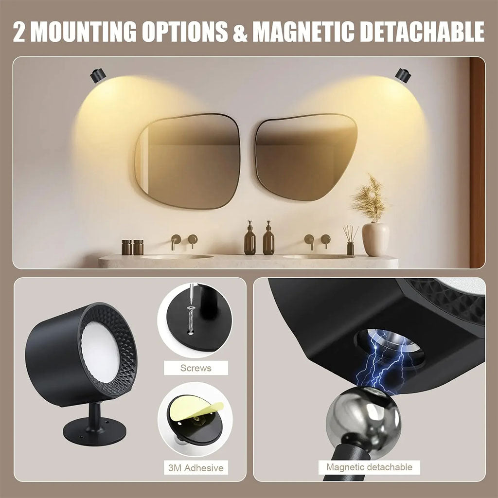 PACK X3 Applique murale Double Tète avec 3 températures de couleur et 3 niveaux