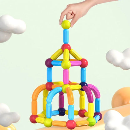 Blocs de Construction Magnétiques 42 pièces pour Enfants – لعبة تركيب القطع المغناطسية للأطفال