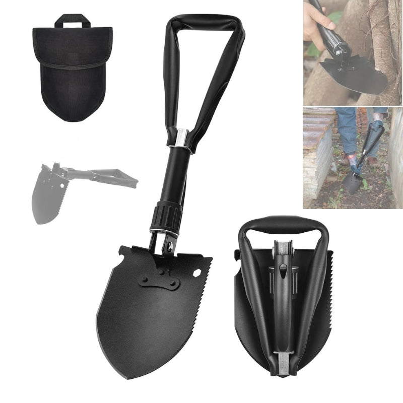 Pelle multifonction pliable avec sac de rangement ,outil de jardin , camping et urgences تنزوت