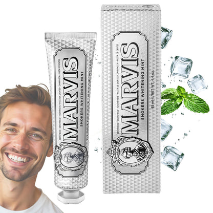 Marvis Dentifrice Blanchissant pour Fu-meurs 85ml Made in Italy – معجون أسنان مارفيس