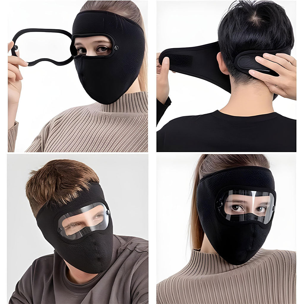 Pack-Moto Masque air flow coupe-vent + Gants Tactique Doigt Complet – طقم قناع وجه مع قفازات شتوية