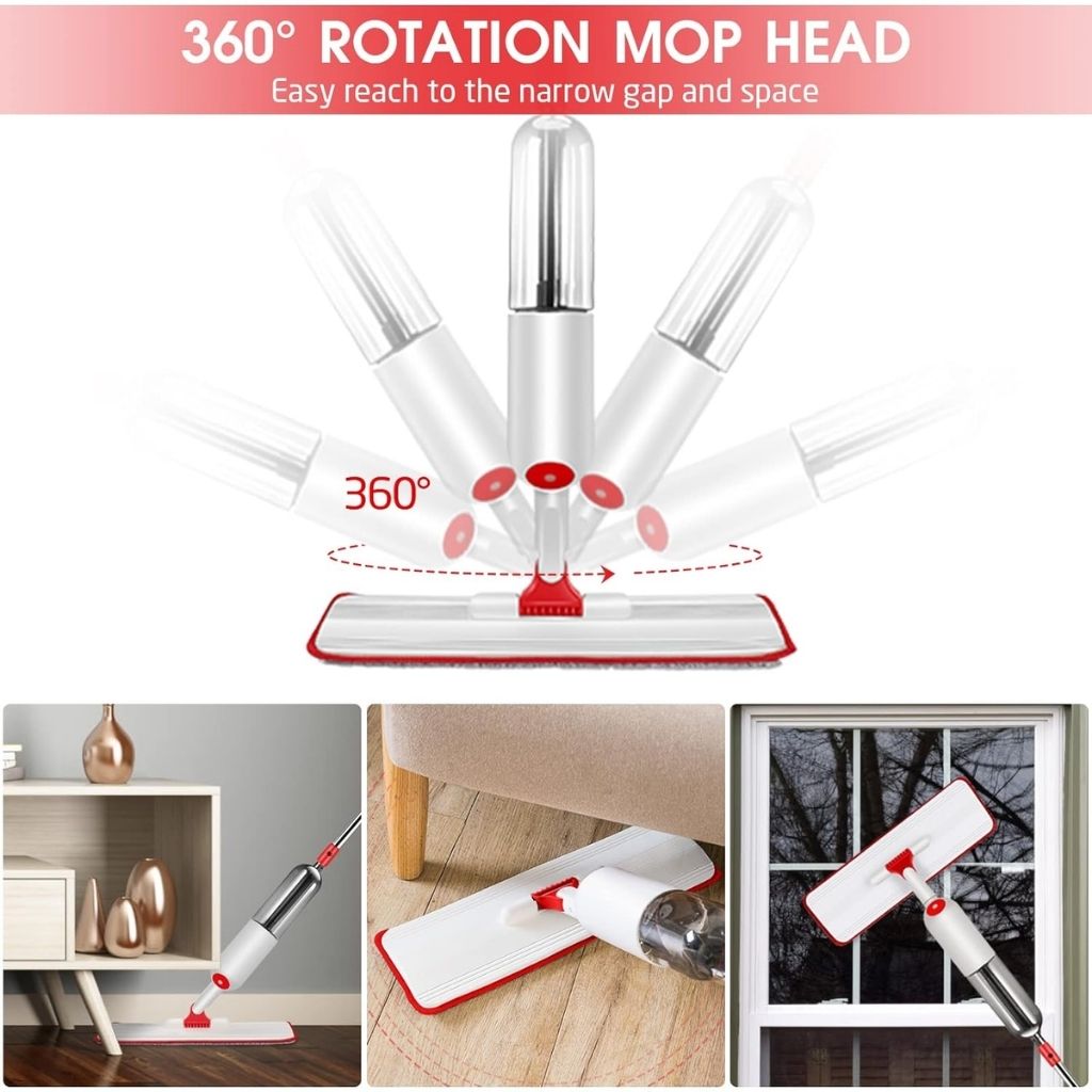 Balai Serpillère Pulvérisateur avec Réservoir Rechargeable – ممسحة بخاخ مع زجاجة قابلة لإعادة التعبئة