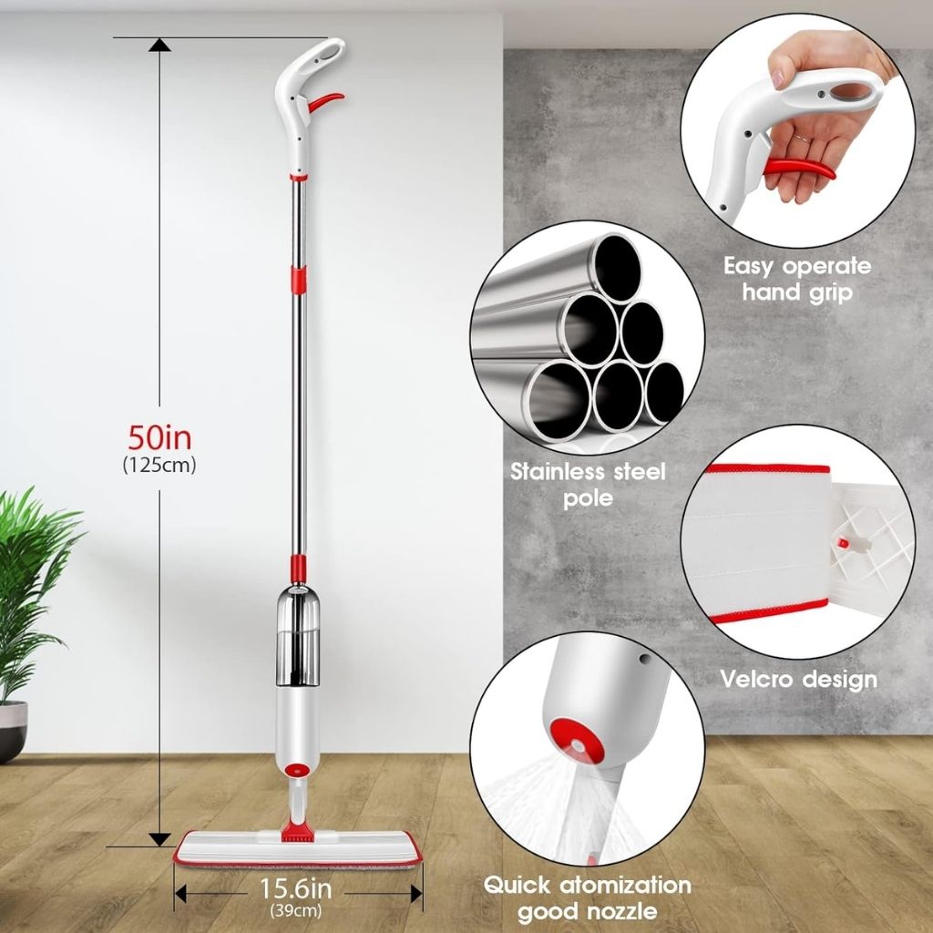 Balai Serpillère Pulvérisateur avec Réservoir Rechargeable – ممسحة بخاخ مع زجاجة قابلة لإعادة التعبئة