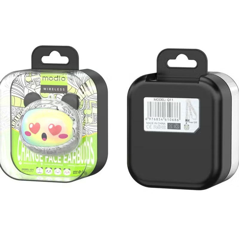 Écouteurs sans fil Modio Q11 BT5.3 avec design cute et coques interchangeables – سماعات لاسلكية جودة أصلية