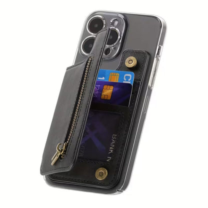 Étui portefeuille zippé pour téléphone avec emplacement de cartes – محفظة نقود وبطاقات