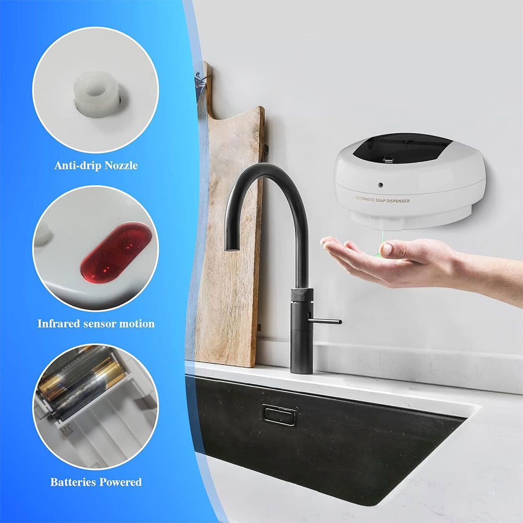 Distributeur automatique de savon 600 ml avec capteur infrarouge – موزع صابون أوتوماتيكي