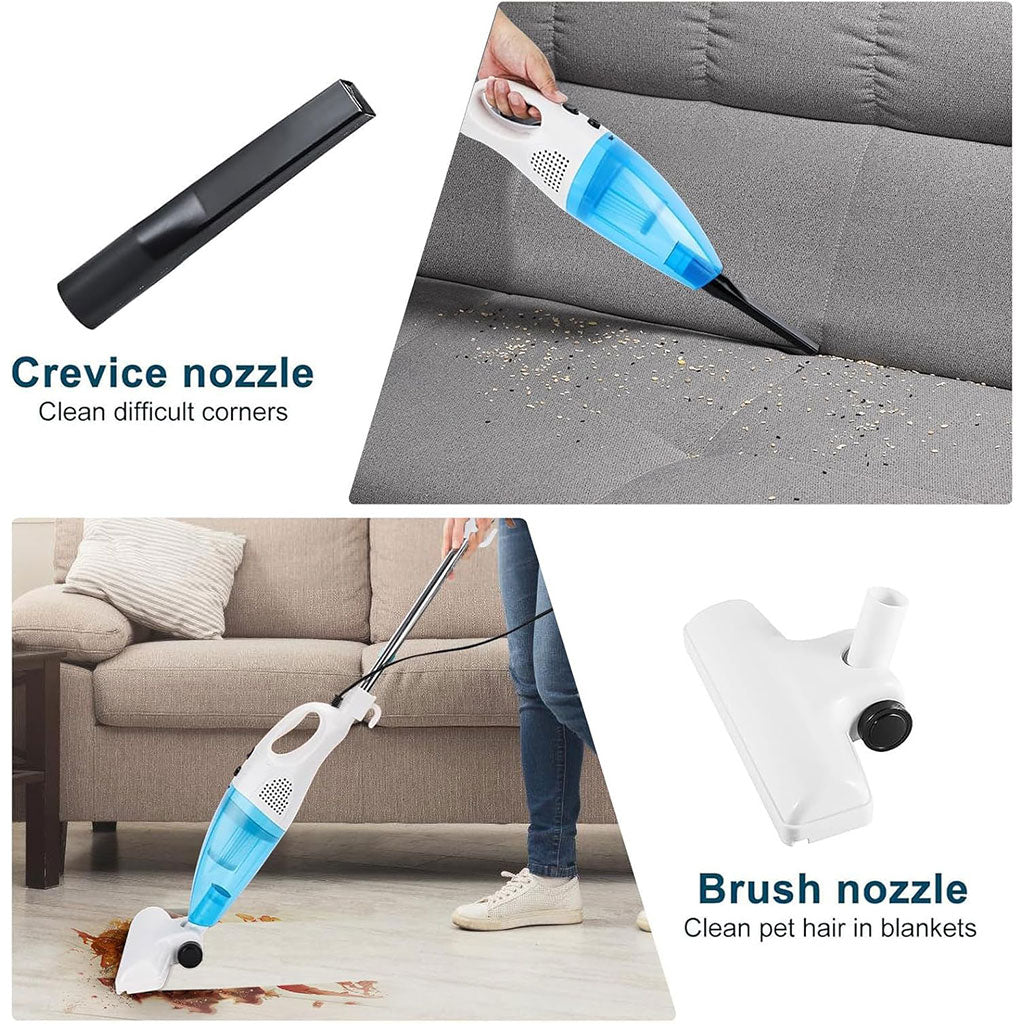 Balai Aspirateur Multismart 500W/14Kpa 2en1avec Filtre de Haute efficacité et 9 Têtes de Rechange – مكنسة كهربائية منزلية بعدة رؤوس