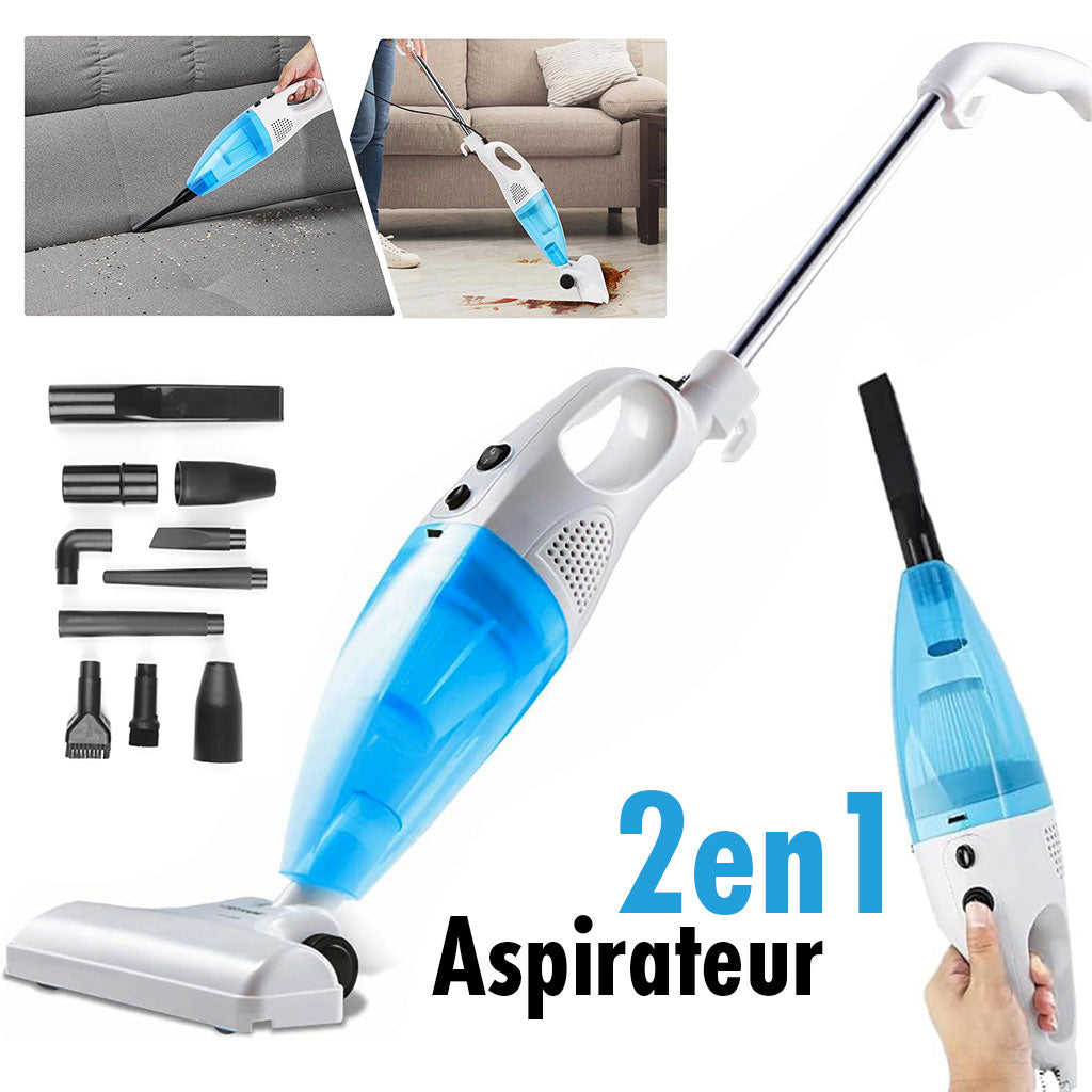 Balai Aspirateur Multismart 500W/14Kpa 2en1avec Filtre de Haute efficacité et 9 Têtes de Rechange – مكنسة كهربائية منزلية بعدة رؤوس