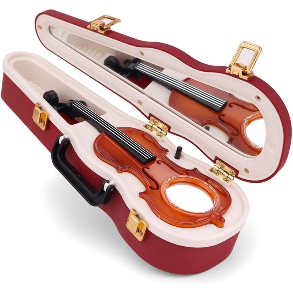 Boîte à Musique Vintage avec Déesse Rotative et Mécanisme de Violon – صندوق موسيقى مع آلية كمان