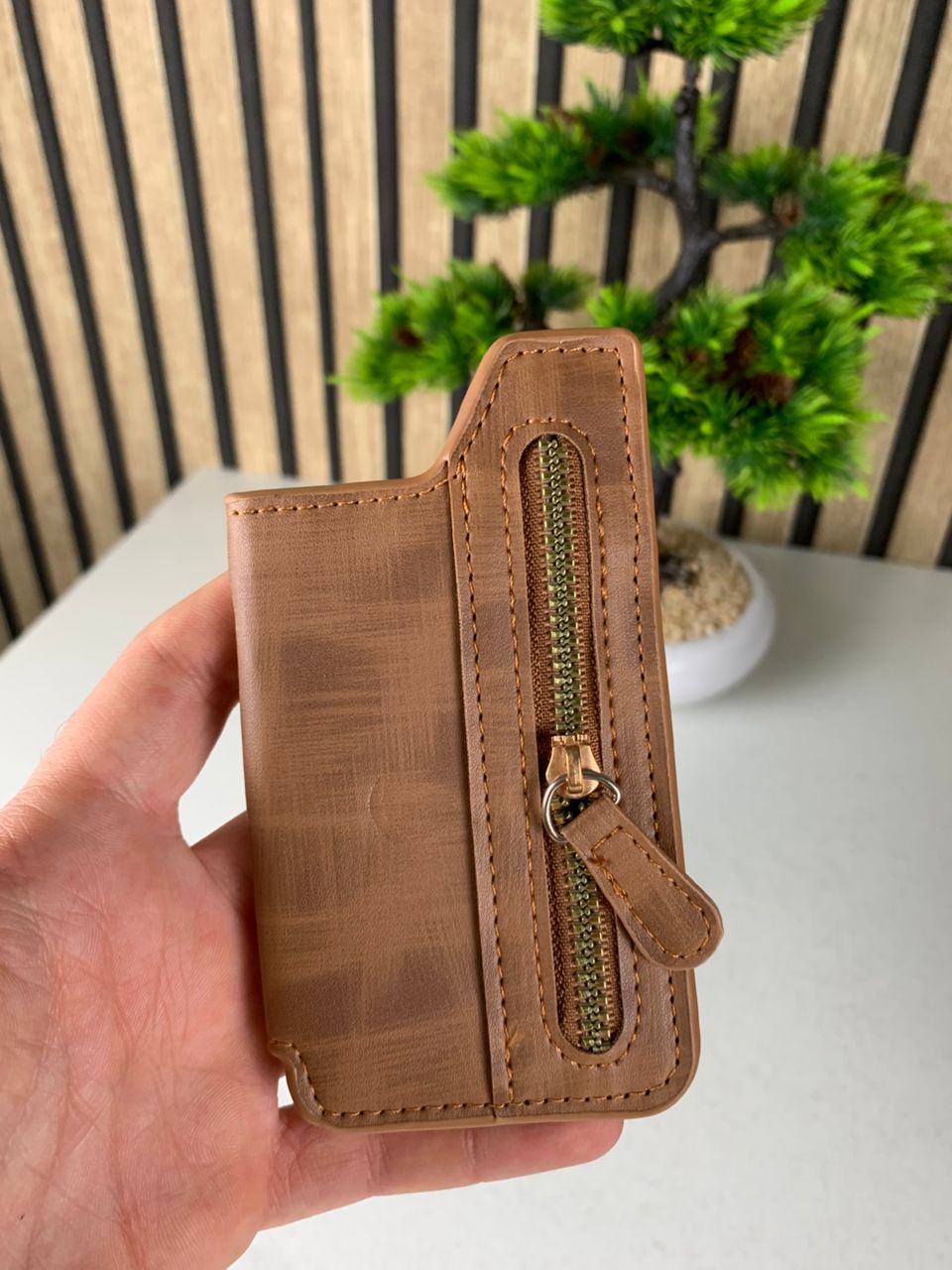 Étui portefeuille zippé pour téléphone avec emplacement de cartes – محفظة نقود وبطاقات