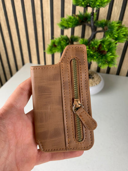 Étui portefeuille zippé pour téléphone avec emplacement de cartes – محفظة نقود وبطاقات