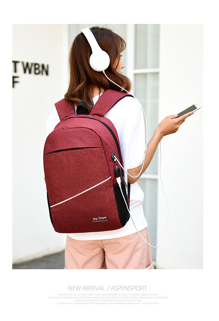 3 PCS Sac à dos multifonctionnel Avec Sortie USB ET Sortie kit-man - Grenat