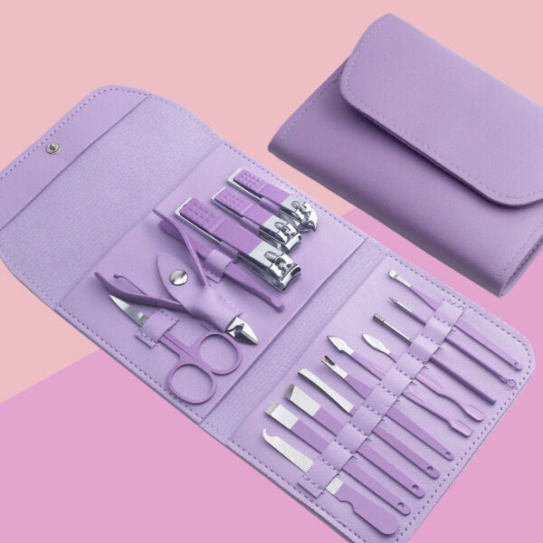 Kit coupe-ongles professionnel 16en1 en acier inoxydable – طقم العناية بالأظافر