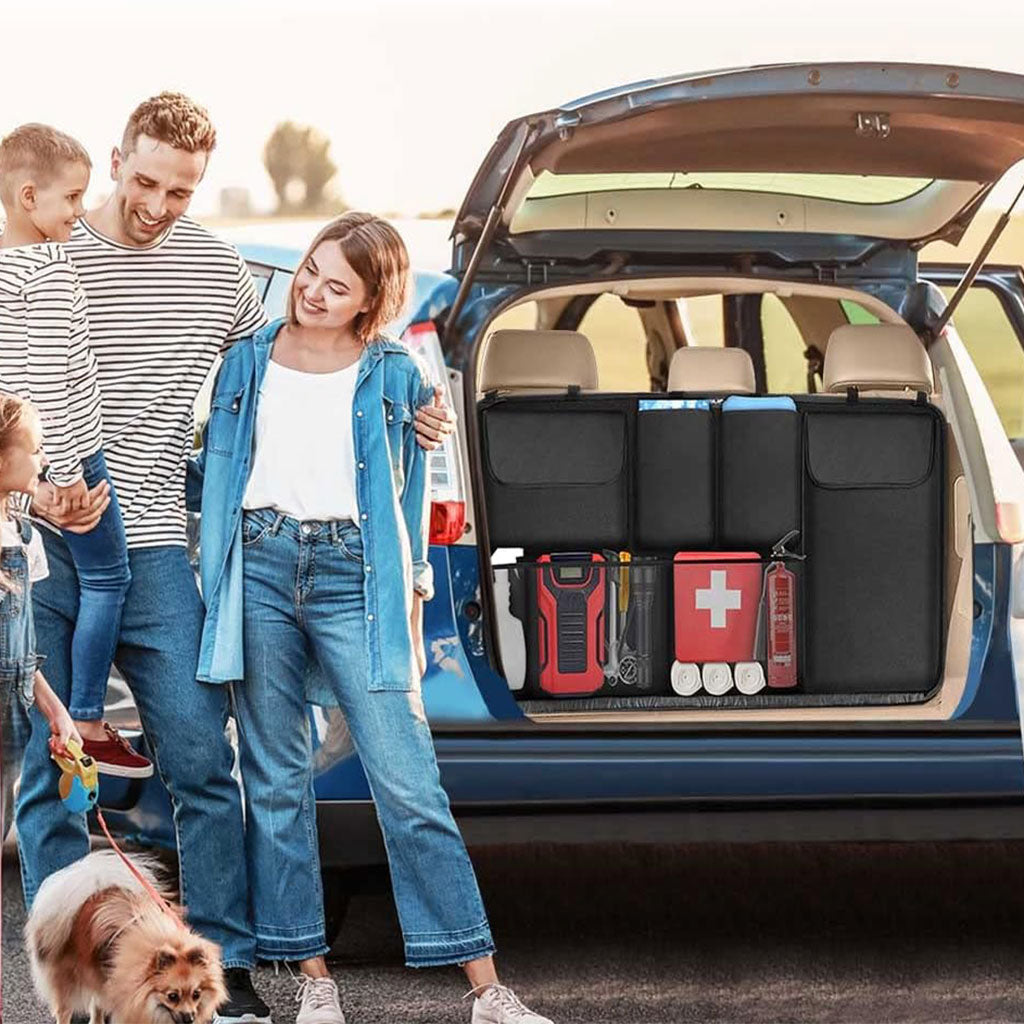 Organiseur de coffre grande capacité multi-poches pour banquette arrière – منظم أغراض صندوق السيارة