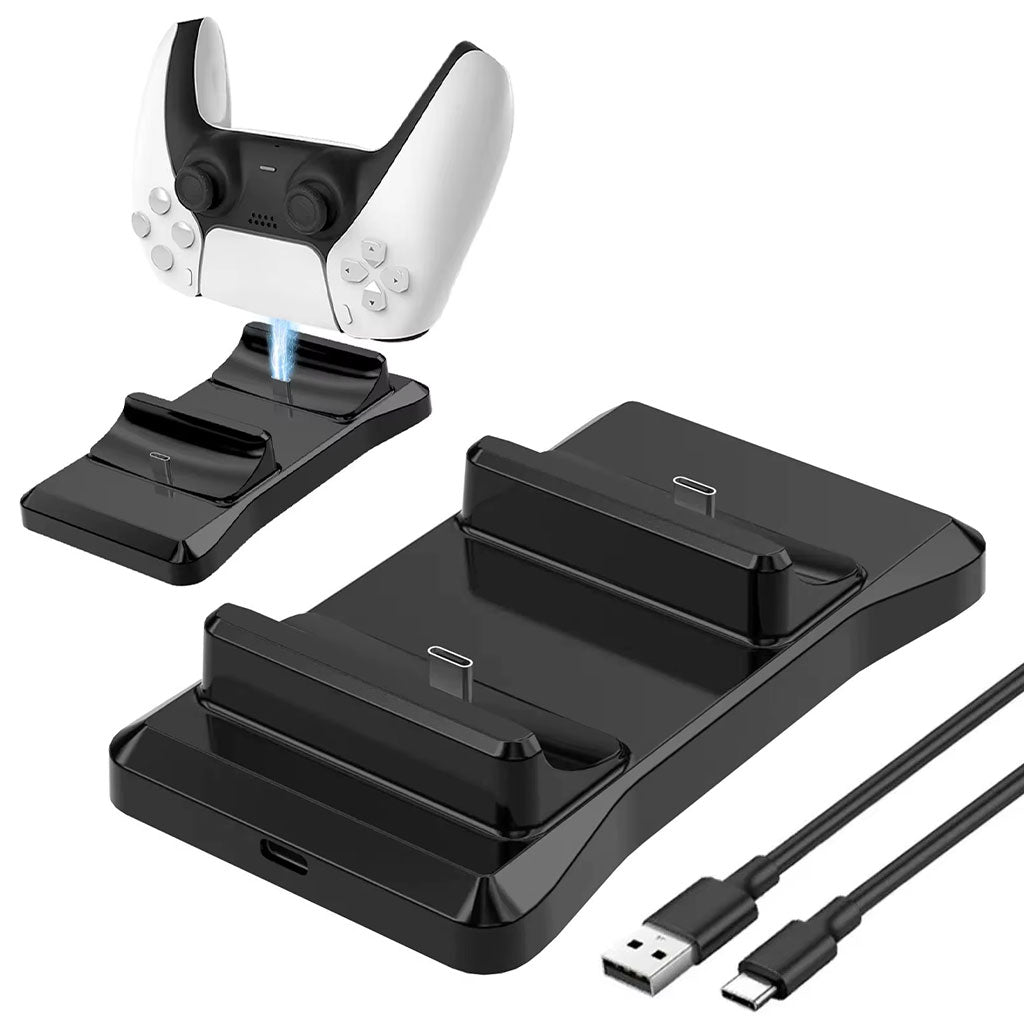 Station de charge sans fil Type C Double Chargeur pour Manette PS5 – شاحن يد التحكم تنزوت