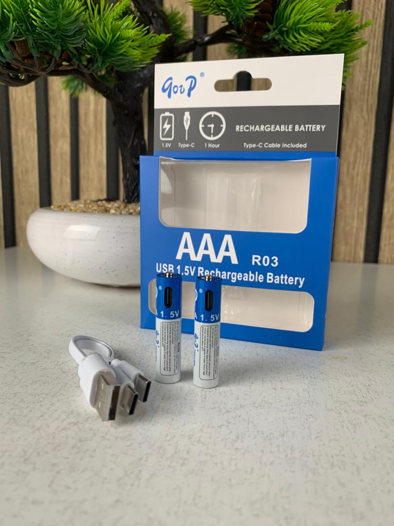 2 Pile Rechargeable Lithium-Ion Type-C 1.2V 800mA – بطاريةقابلة للشحن