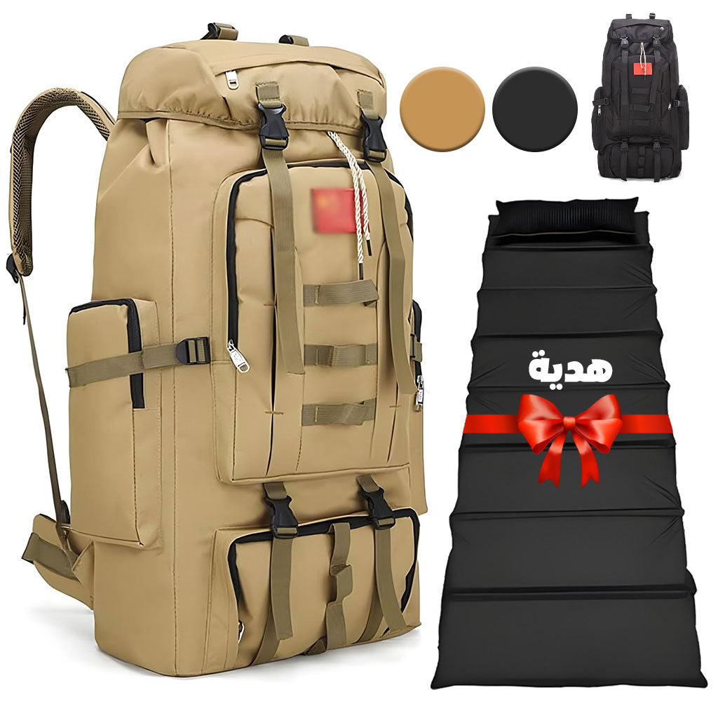 Sac à dos de randonnée tactique KIDOT 100L SDM08 + Matelas pliable Cadeau تنزوت