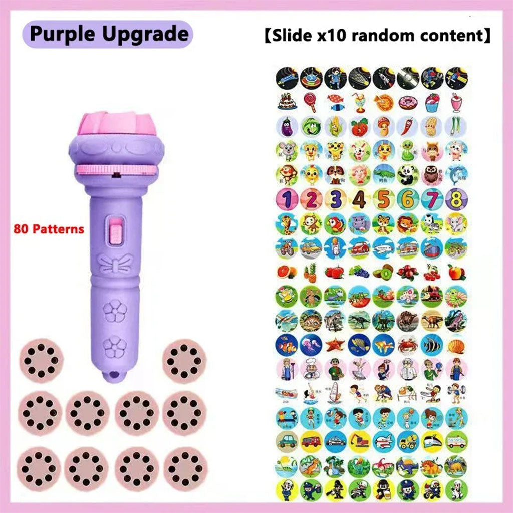 Pack Magic Book réutilisable avec des dessins animés + Projecteur enfants compacte 24 motifs