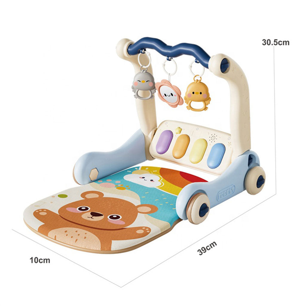 Tapis d’éveil et Trotteur avec piano 3en1 pour enfants – بساط ألعاب ومشاية للأطفال