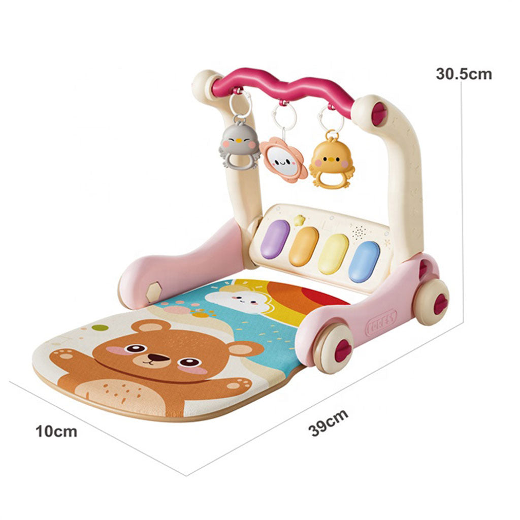 Tapis d’éveil et Trotteur avec piano 3en1 pour enfants – بساط ألعاب ومشاية للأطفال