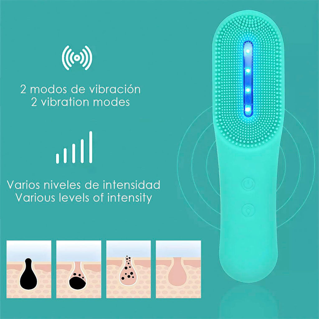 Appareil de Soin du Visage en Silicone nettoie les pores et les points noirs – فرشاة تنظيف الوجه بخاصية الإهتزاز