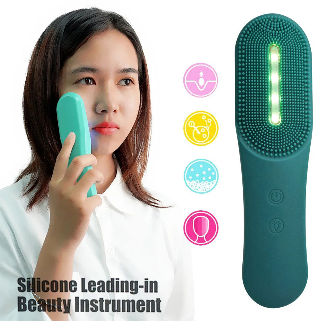 Appareil de Soin du Visage en Silicone nettoie les pores et les points noirs – فرشاة تنظيف الوجه بخاصية الإهتزاز