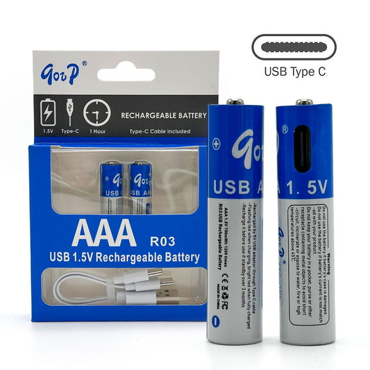 2 Pile Rechargeable Lithium-Ion Type-C 1.2V 800mA – بطاريةقابلة للشحن - تنزوت