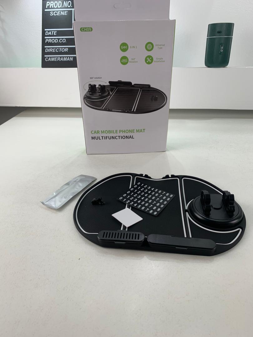Tapis De Téléphone Antidérapant pour Voiture 6en1 Rotation à 360° – منظم أغراض في سيارة