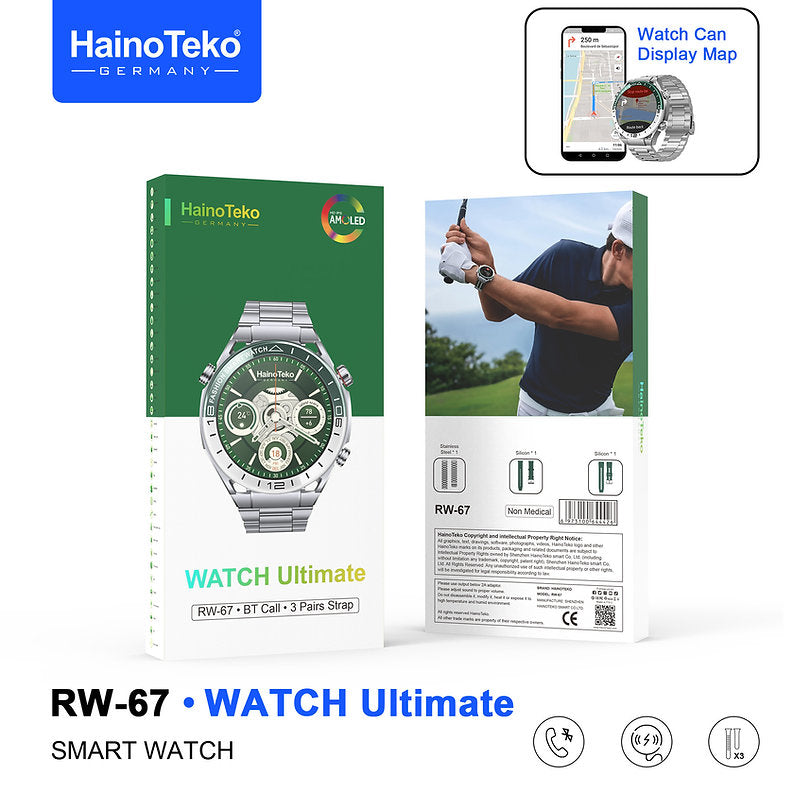 Smart Watch Haino Teko RW67 avec Fonction de Lecture de Maps – ساعة ذكية أصلية