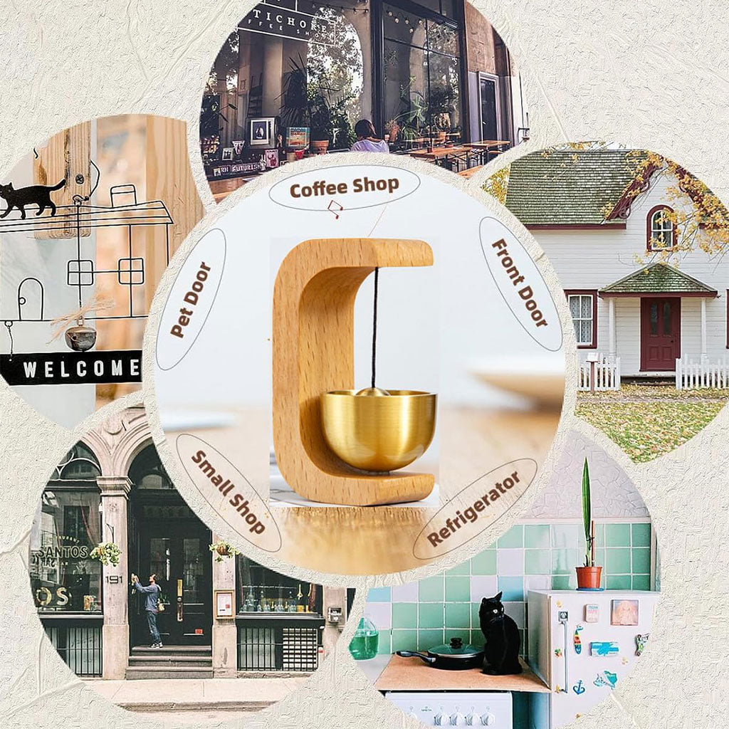 Sonnette de porte vintage style japonais en bois – جرس باب بتصميم أنيق