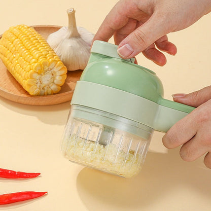 Set de coupe-légumes électrique portable 4 en 1 Chargement USB