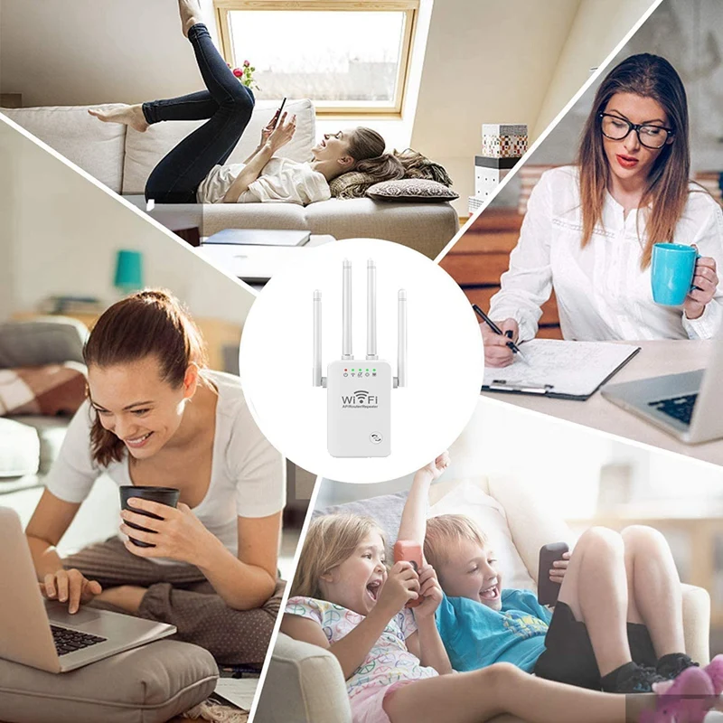 300M Wifi routeur sans fil répéteur 2.4G répéteur de Signal Extender 4 antenne routeur amplificateur de Signal pour la maison
