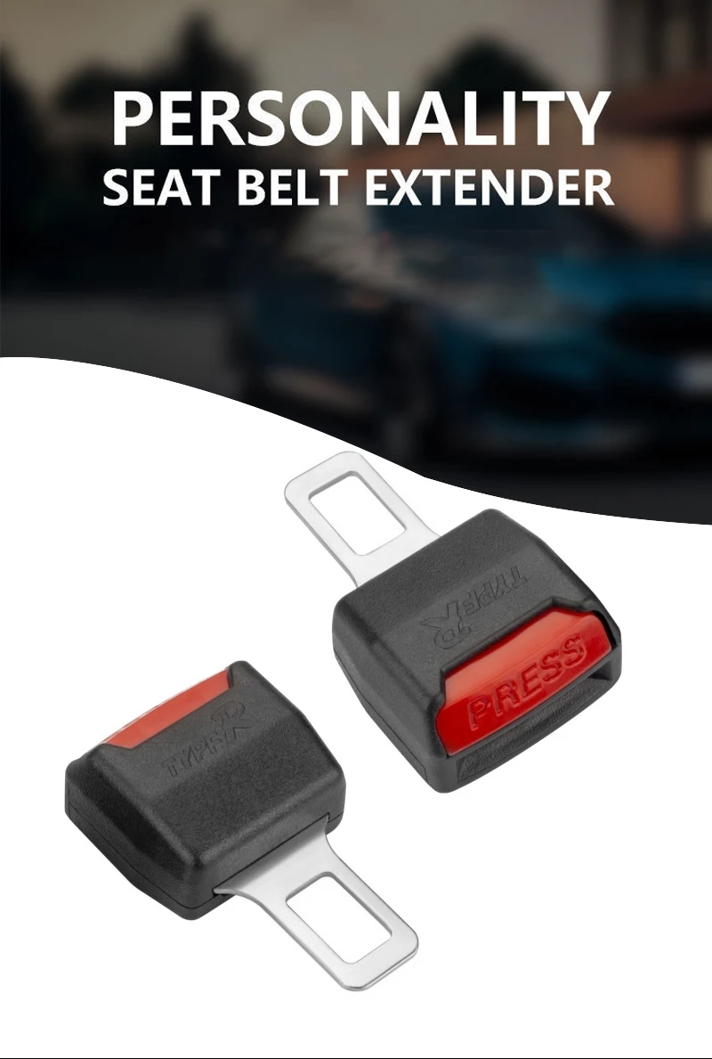 4Pcs Rallonge de ceinture de sécurité de voiture anti-Bip
