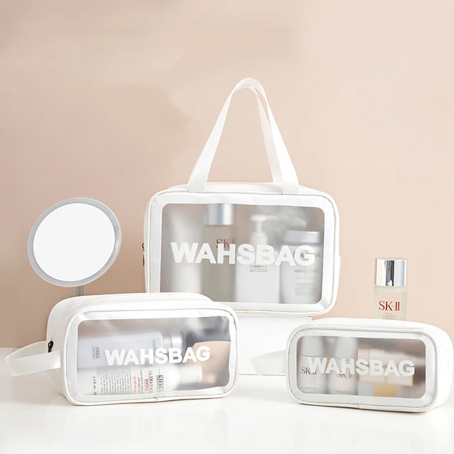Pack 3 Pcs Sacs de toillete trousse à cosmétiques, trousse de maquillage, trousse de toilette étanche