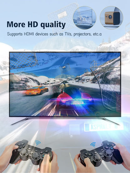 Console de jeu vidéo rétro avec 15000 jeux intégrés +2 manette sans fil 4K HDMI