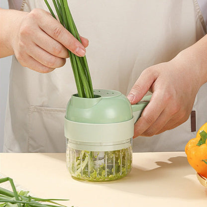 Set de coupe-légumes électrique portable 4 en 1 Chargement USB