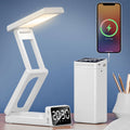 Lampe de bureau rechargeable sans fil avec réveil LED et power bank 10 000 mAh – مصباح مكتب ومصباح مع شاحن متنقل